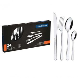Conjunto De Talher 24 Peças Inox Buzios Tramontina