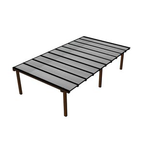 Kit Policarbonato Cinza Refletivo 6mm 7,00m X 6,00m - Perfis Naturais