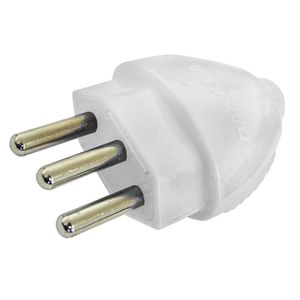 Plugue Desmontável Daneva 2p + T 20a / 250v Macho Branco