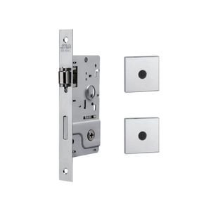 Kit Fechadura Pivotante 800 Roseta Quadrada Inox Tetra Externa - Stam