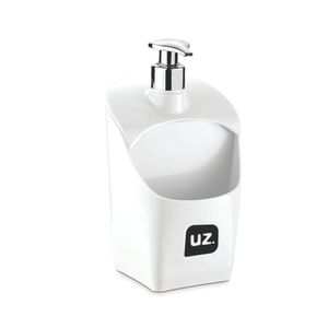 Dispenser Porta Detergente Esponja Organizador Pia 500ml Branco