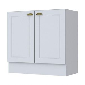 Balcão De Cozinha Henn 80 Cm Sem Tampo 2 Portas Branco