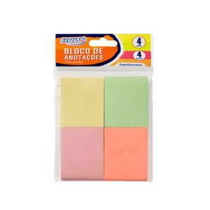 Bloco Auto Adesivo Para Anotações Tons Pastel 38x51mm Brw