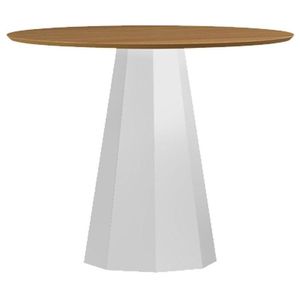 Mesa De Jantar 120x120 Cm Isis Sem Vidro Off White Ype - New Ceval