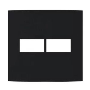 Placa 4x4 2 Postos Horizontal Ebony Clean Margirius 14453