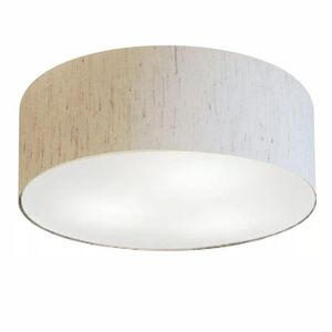 Plafon Cilíndrico Md-3057 55x15cm Linho Bege Bivolt