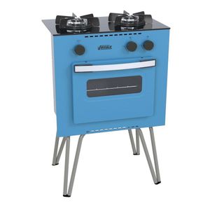 Fogão Portátil 2 Bocas Venax Mini Cook a Gás Azul