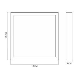 Painel De Led Frameless Quadrado Sobrepor 18w Bivolt Bravalumi 6500k Luz Fria