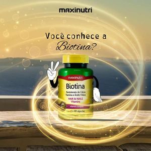 Kit 03 Biotina Cabelo Unhas Vitaminas Maxinutri 60 Capsulas