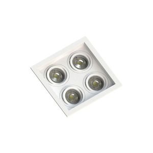 Spot Embutir Recuado Save Energy 4 Lâmpadas Mr16 Gu10 Bivolt Branco