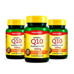 Kit 03 Coenzima Q10 100mg Maxinutri Com 60 Capsulas