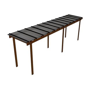 Kit Policarbonato Cinza Refletivo 6mm 8,00m X 1,50m - Perfis Naturais