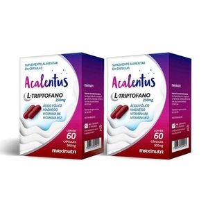 Kit 02 Acalentus L-triptofano 250mg + B12 60 Caps Maxinutri