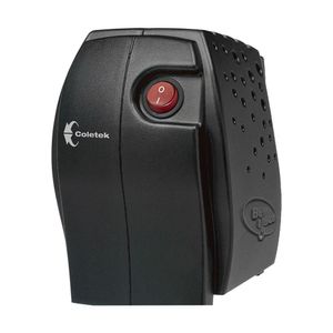 Estabilizador 300va Coletek, Entrada Bivolt Manual, Saída 115v, 4 Tomadas, Preto Es-300va