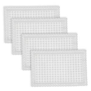 Toalha De Geladeira Pvc Rendado Kit 04 Pçs Circulos Fl1521