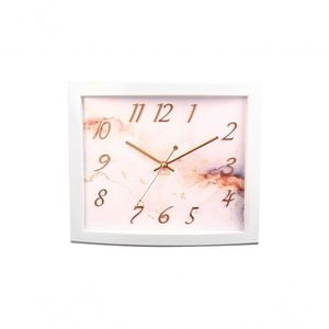 Relógio De Parede Retangular Branco Brilhante Herweg 691242 Único