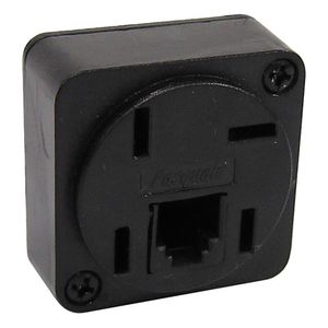 Plug Telef.Tomada Modular 2Vias Preto