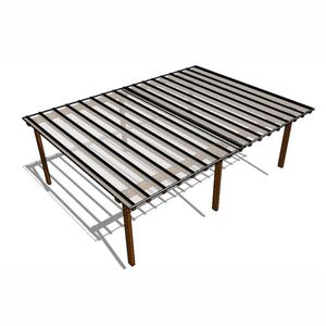 Kit Policarbonato Branco 4mm 8,00m X 6,00m - Perfis Naturais