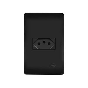 Tomada Fame Habitat Black 2p+t 20a Com Placa 4x2 Preta