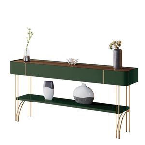 Aparador Buffet Vivant Com Pés Em Aço Verde Pistache/castanho Verde Pistache/castanho