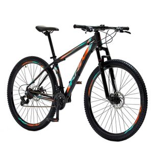 Bicicleta Aro 29 Krw Alumínio 24 Vel Freio A Disco Suspensão Dianteira S1 21 Preto-Azul E Laranja