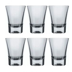 Jogo 6 Copo De Vidro Dose Shot 60ml Cachaça Bar Pinga