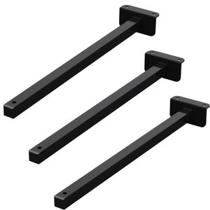 03 Suportes Refletor Fachada Banner Braço 60 Cm 03 Cjt - Preto