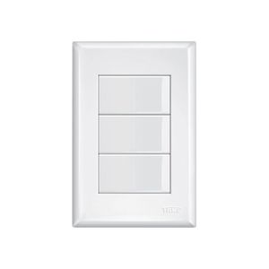 Interruptor Simples Triplo Fame Evidence Com Placa 4x2 Branca