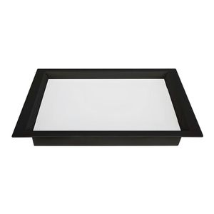 Painel De Led Nordecor Quadrado Kais De Embutir Recuado 36w Bivolt Preto 6500k Luz Branca 4266