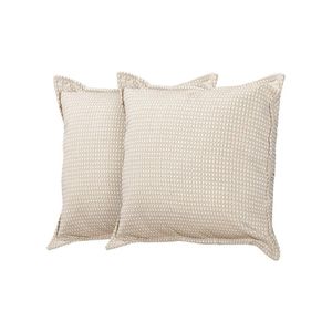 Kit 2 Almofadas Decorativas Bali Linho Estampado - Bege