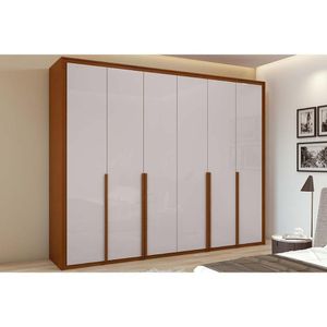 Guarda Roupa 6 Portas E 6 Gavetas Imperatore Frassino-off White - Lopas