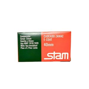 Cadeado Zamac Latonado - Stam 40mm