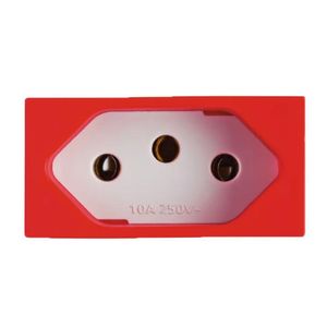 Modulo Tomada 2p+t 20a Vermelho Revita Soprano