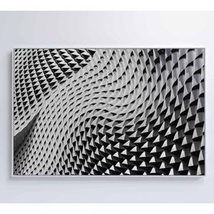 Quadro Arquitetura Ondas 90x60 Cm Vidro Impresso