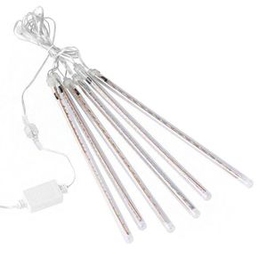 Cascata Chuva De Neve 180 Leds Natal 8 Tubos Enfeite Pisca Pisca Natalino Iluminaçao Decoraçao Queda Gelo