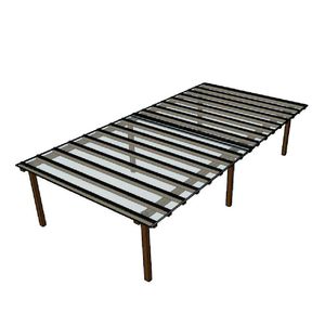 Kit Policarbonato Cristal 4mm 12,00m X 6,00m - Perfis Naturais