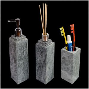 Kit Banheiro Bancada Lavabo Luxo Em Pedra Sabão N01 Prata