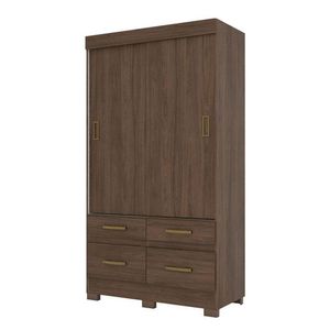 Guarda Roupa Solteiro Be25 Castanho Flex - Briz Móveis