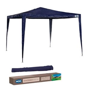 Tenda Praia Gazebo 3x3m Rafia Com Bolsa De Transporte Mor Azul