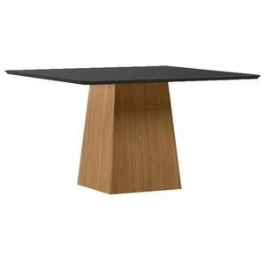 Mesa De Jantar 135x135 Cm Barbara Com Vidro Ype Preto - New Ceval