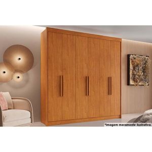 Guarda Roupa 6 Portas E 4 Gavetas Cannes Cinamomo - Conquista