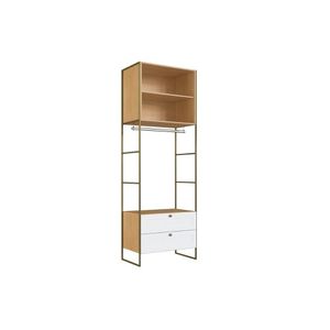 Cubos Decorativo Quarto Bebê Estante Infinity C- 2 Nichos E 2 Gavetas Savana-branco - Genialflex