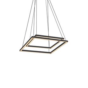 Lustre Pendente Newline Fit Led 748 Bivolt Preto 3000k Luz Amarela