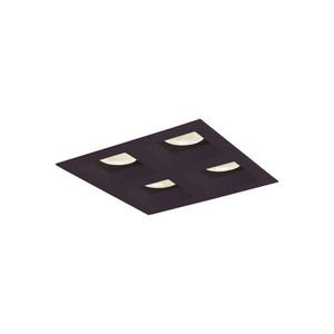 Spot De Embutir Newline Flat Para 4 Lâmpadas Mr16 Gu10 Bivolt Preto