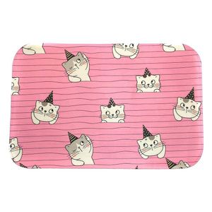 Tapete Para Quarto Estampado Gatinhos 60cm X 40cm - Base Ant