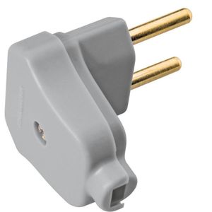 Plugue Angular 2p 10a250volts Cinza - Tramontina