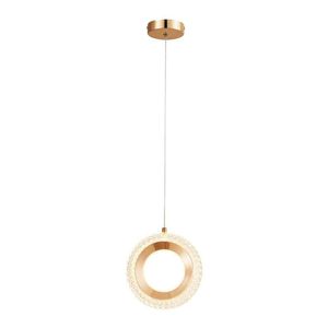 Lustre Pendente Astraled Helvetios Pt-9122 Dourado Brilho Led Bivolt Dourado Pt-9122
