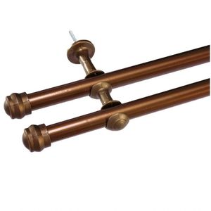 Varão de Cortina Duplo 3 Metros 19mm x 19mm Ouro Velho
