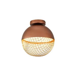 Plafon Nordecor Rezi 2931 25cm Led Bivolt Cobre - Dourado Brilho Cobre - Dourado 2931