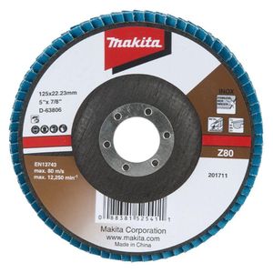 Disco Flap 125 Mm X 22.23 Mm Z80 D-63806 Makita